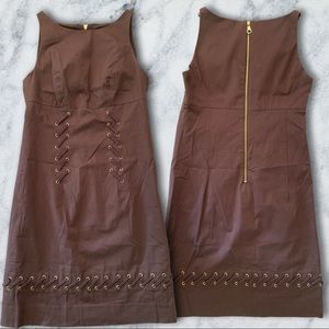 Etcetera Brown and Gold Dress